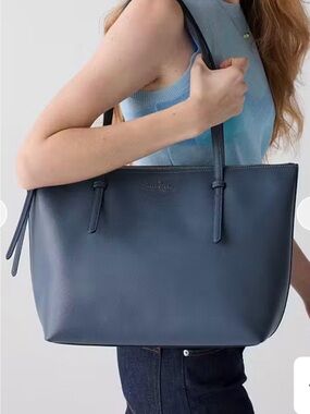 kate spade NWT Slate Blue Leather Tote
